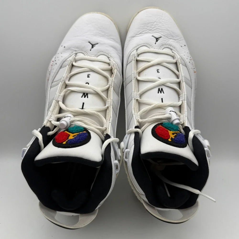 Jordan 6 Rings Basketball Shoes Mens 11 White Confetti Speckle 322992-100